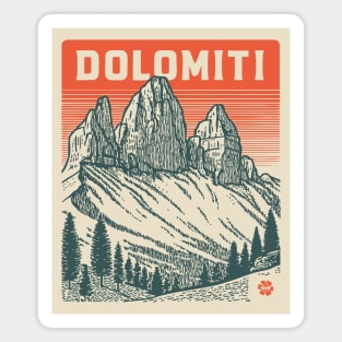 The Dolomites Italy - Dramatic Mountain Landscape Magnet